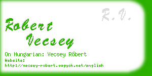 robert vecsey business card